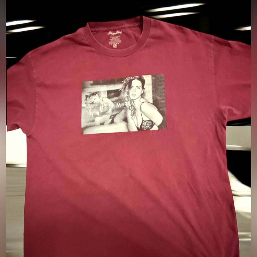 Primitive Skate Gear Tee- Burgundy Graphic T-Shirt Size : XL